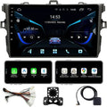Compatible GPS Camera Navigation, Android Double FM&AM, Support Stereo Corolla 12 Bluetooth, Car Radio Inch Auto,9 Screen Binize Car with CarPlay&Android for 08-12 Toyota Backup Touch Din
