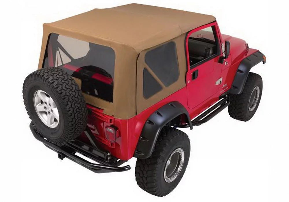 Spice Doors, Frame Soft Complete Jeep Denim Upper & Hardware Wrangler Kit by Top Rampage Soft 1997-2006 With RealTruck For With 68317 TJ,