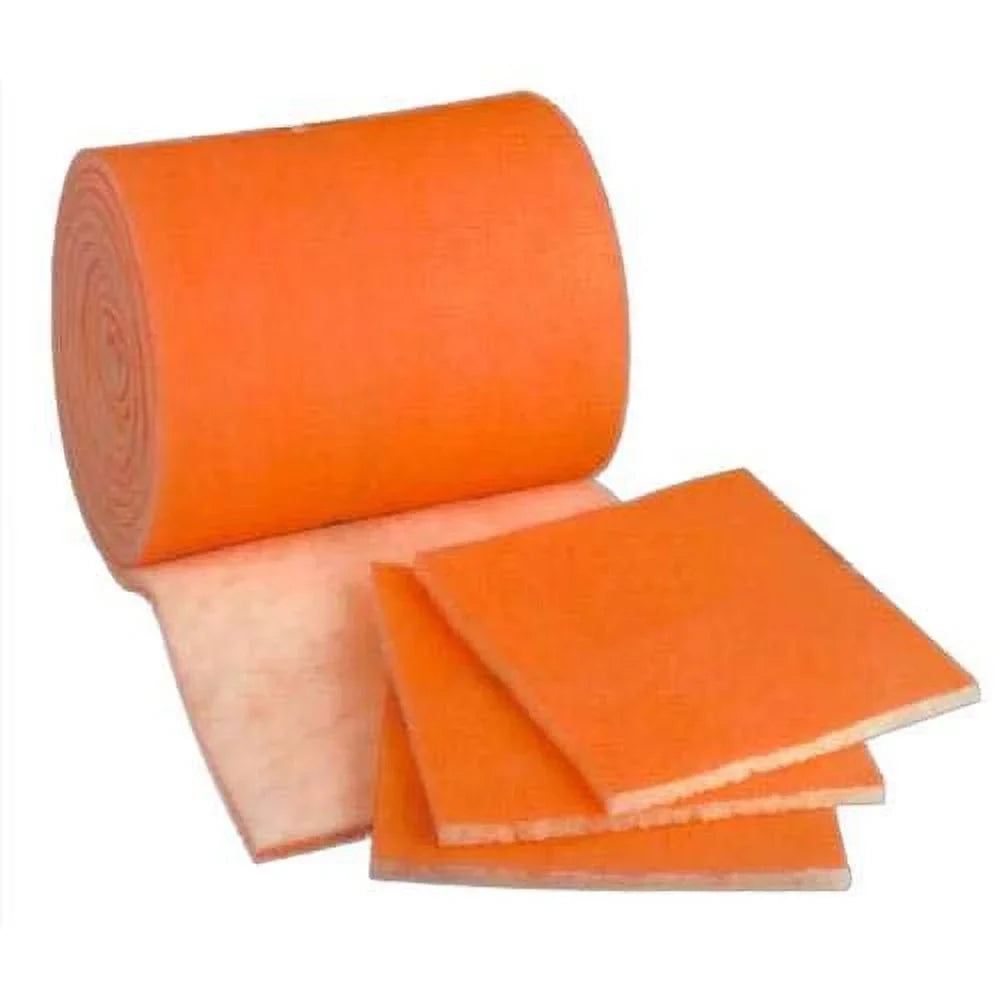 Roll, 1 - 25 Foot x inch inch Orange/White a Media Polyester Media with 10 Dry MERV8 HVAC/Air Tackifier Heavy Filter x