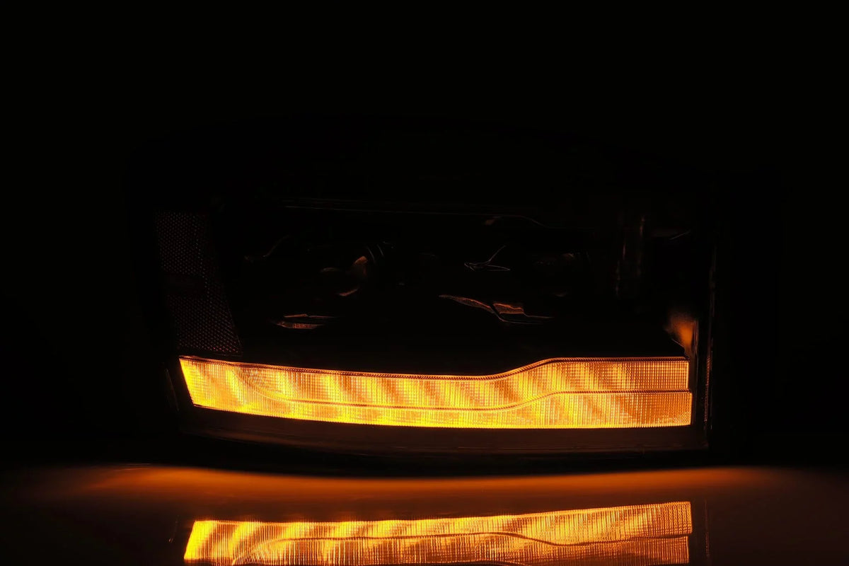 06-08 Projector AlphaRex Alpha-Black Ram Dodge Headlights Halogen PRO-Series