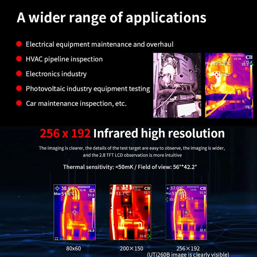 Camera Handheld Thermometer UNI-T Daakro Imager IR Thermal UTi260B Imaging Infrared