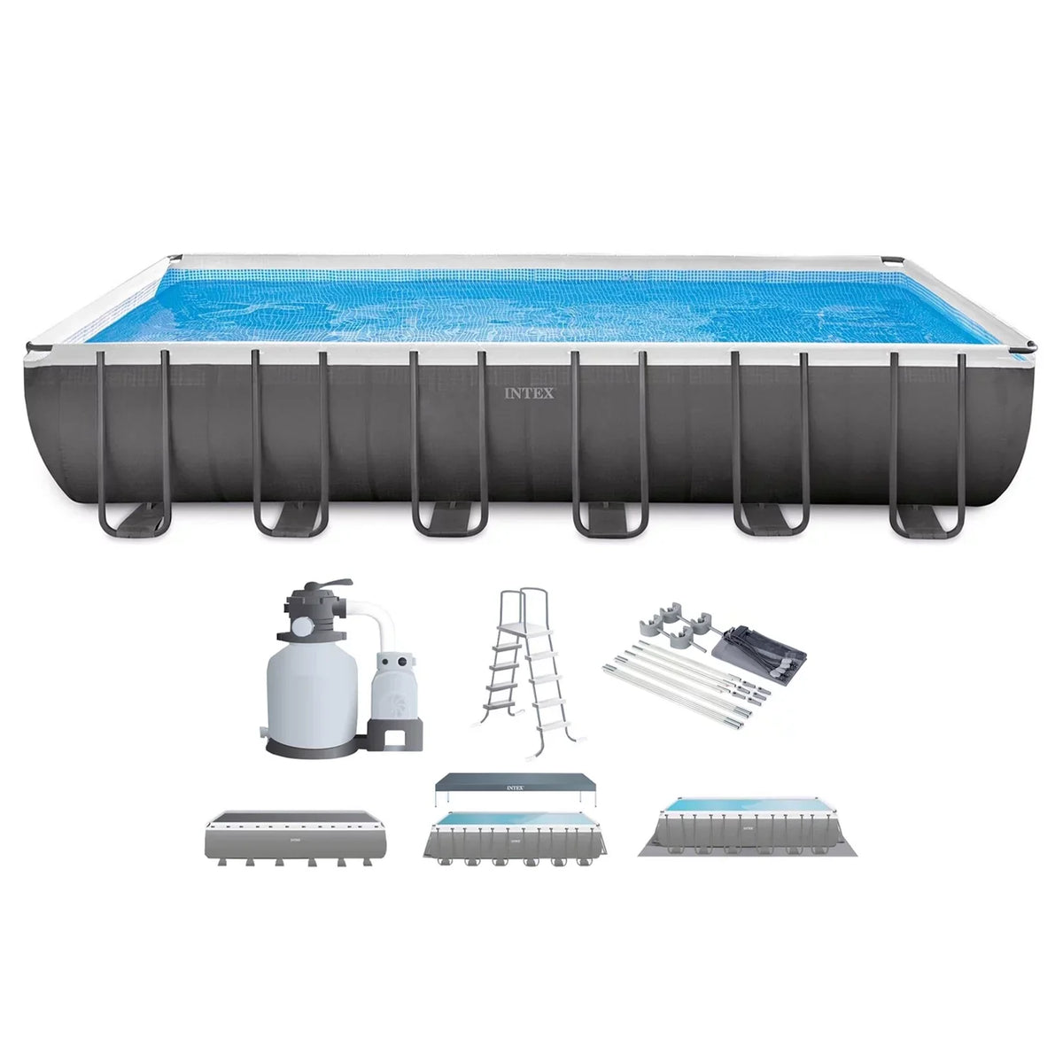 24' XTR Ultra Sun x x Canopy & Pool 52" 12' Intex Frame Protective Swimming