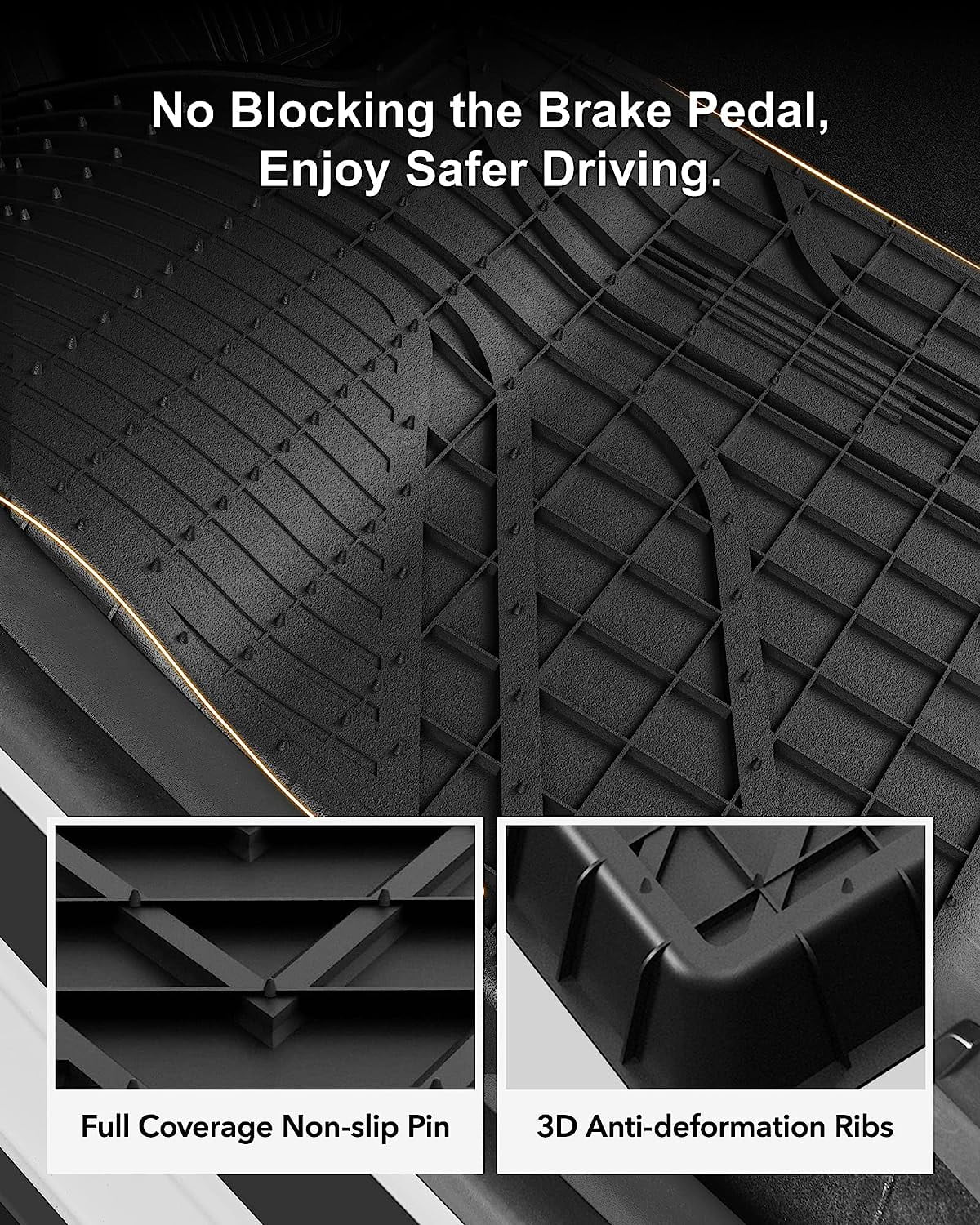 Tesla 5-Seater Cargo Full Storage for TPE Tesla 2020-2023 Tesla Mats and Y For Car and Mats & All-Weather Mat 3W Black Set Model r Floor for Mats Trunk Fit Model Custom Y Floor Mats