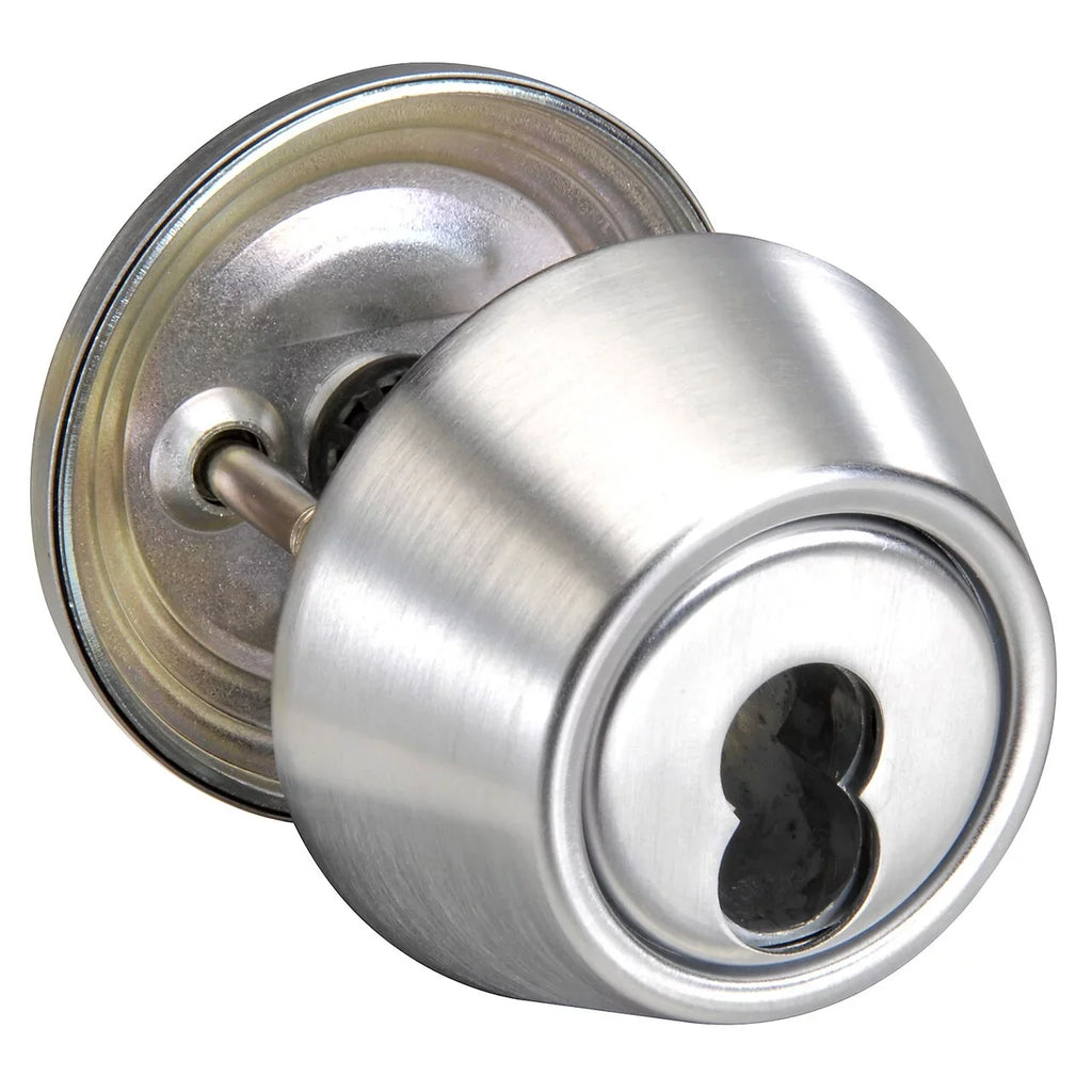 Chrome Single 1 Satin 2-3/4 Grade Yale Face Cylinder x Deadbolt 1 Backset 626 2-1/4 D112