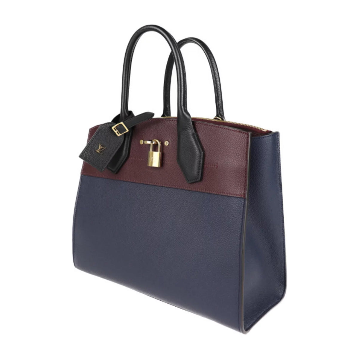 Pre-Owned (Good) Raisin LOUIS Noir 2WAY Louis Handbag Vuitton Steamer  City Shoulder MM Leather Bag VUITTON Tote M54260