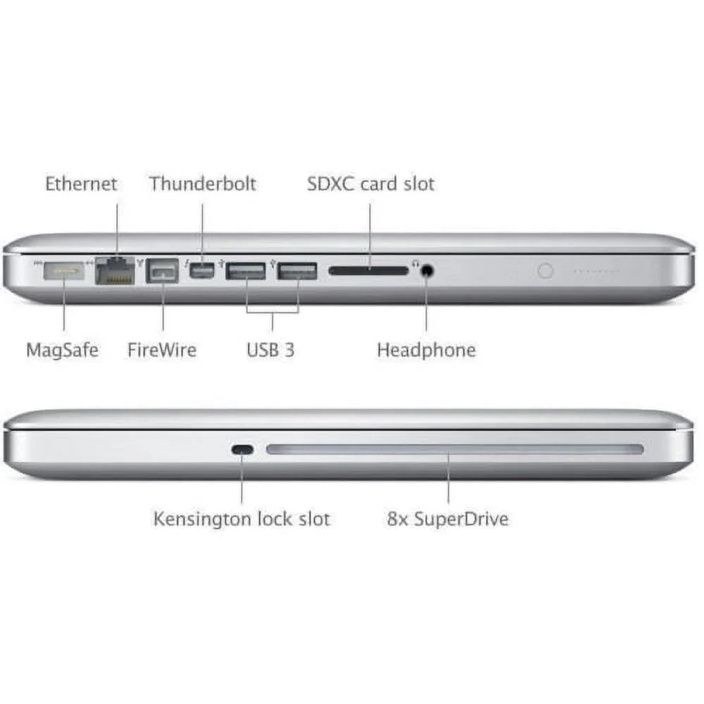 MacBook 500GB (Refurbished) Apple 13" i5 4GB Pro 2.4GHz Restored Core RAM MD313LL/A Laptop (2011) HD