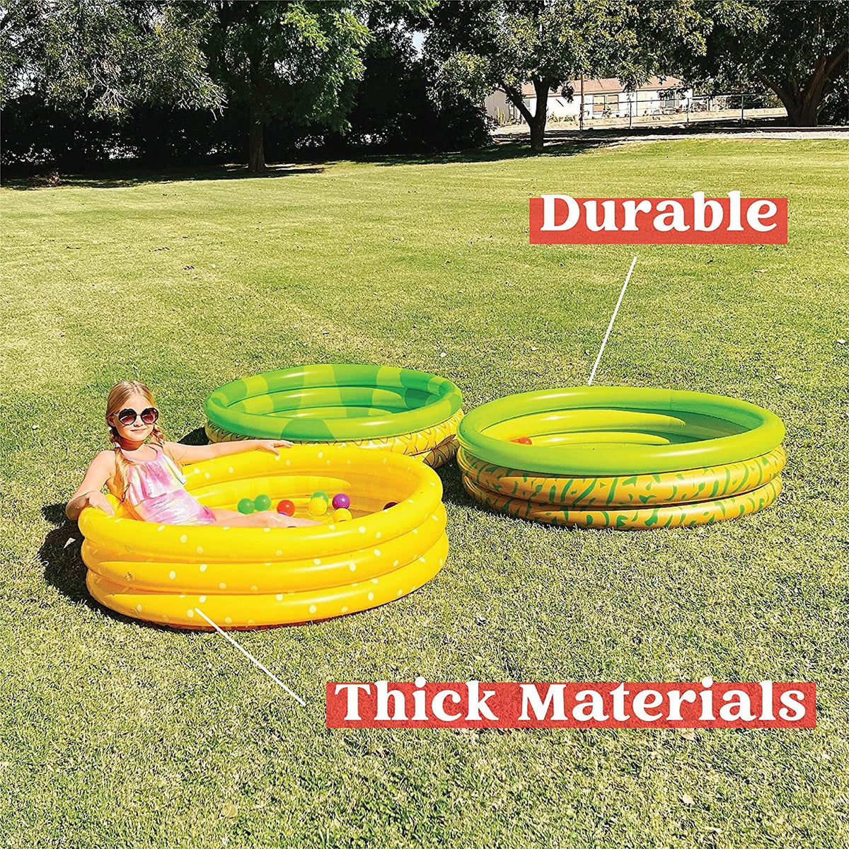 Kiddie Pool Inflatable Packs 45 3 Kids Set Pit Ball Avocado Pool Liquid Pool Pools Baby 10 Pool Pineapple X Summer Inflatable Lemon for Kiddie Fun Swimming